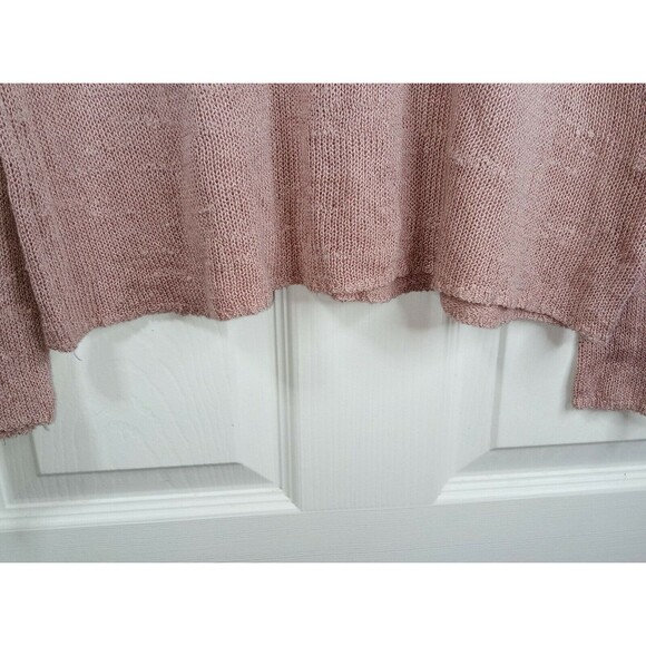 Forever 21 Medium Pink V-neck Pullover Cropped Long Sleeve Sweater - Picture 6 of 7